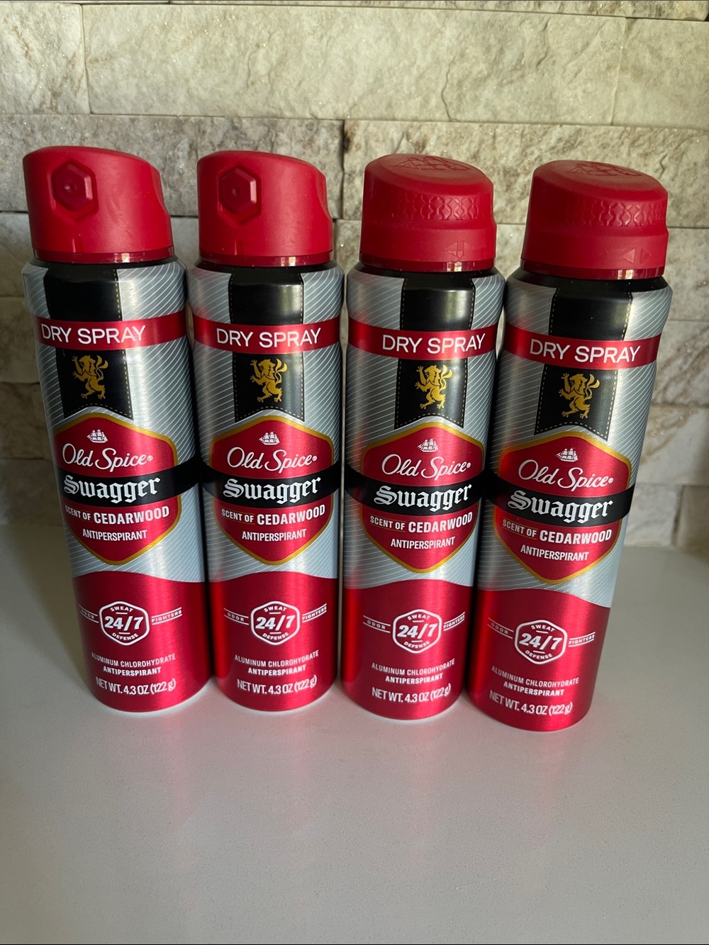 Brand new! $34 Lot of 4 Old Spice Dry Spray Swagger Antiperspirant